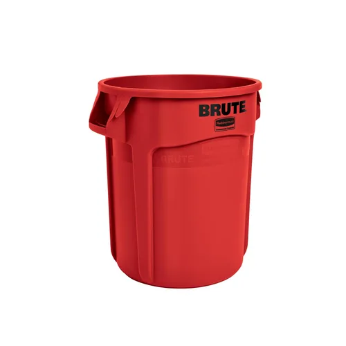 Vista 3 de Rubbermaid Commercial Products Fg264360 Brute - Bote de basura, redondo, resistente, 44-galones, color gris, Negro