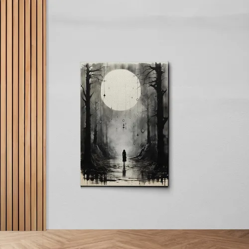Vista 7 de Framed Canvas Wall Art, Moon Phases Canvas Prints, Minimalist Modern Home, Artwork Boho Decoration for Living Room, Bedroom, Canvas Wall Art, Decor