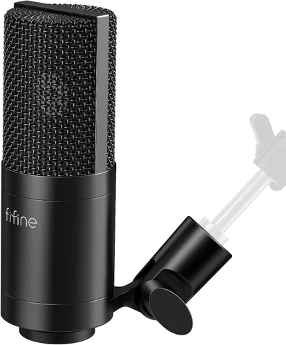 FIFINE - Micrófono XLR, micrófono de condensador para podcast con grabación, vocal, voz en off, transmisión, podcast, canto, micrófono de estudio