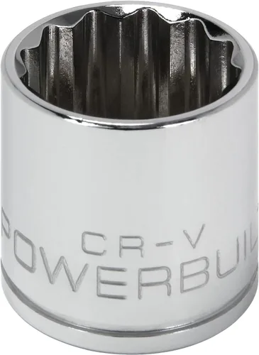 Vista 27 de Powerbuilt Enchufe poco profundo de 3/8 pulgadas x 1/4 pulgadas, enchufe de 12 puntos, hecho de cromo-vanadio, marcado de tamaño láser - 641000
