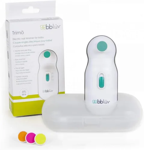 bblüv - Trimö - Cortador de uñas eléctrico para bebés - Lima de uñas para recién nacidos y niños pequeños (de 0 a 12 meses o más), cortaúñas suave y