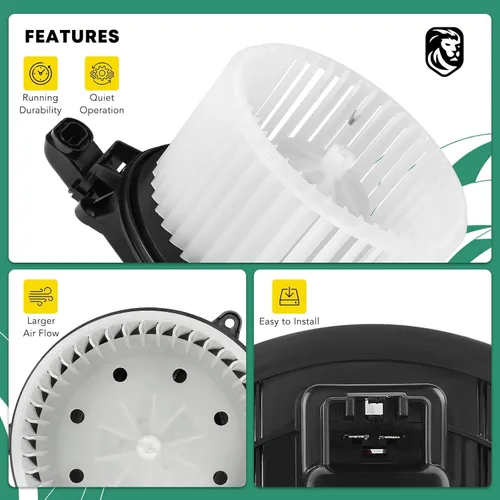 Vista 4 de YHTAUTO Motor de ventilador de CA delantero compatible con Ford F-150 2009-2014, Expedition y Lincoln Navigator 2009-2017, motor de ventilador