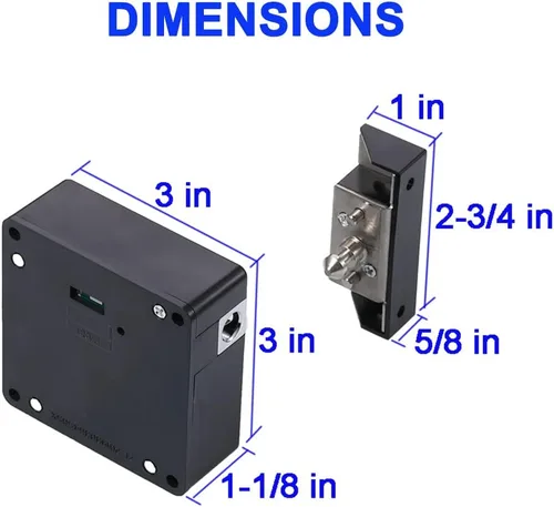 Vista 2 de Cerradura RFID Electrónica para Armario con Cable USB - Candado Oculto de Bricolaje para Cajonera de Madera, Armario, Armario de Pistolas con 5