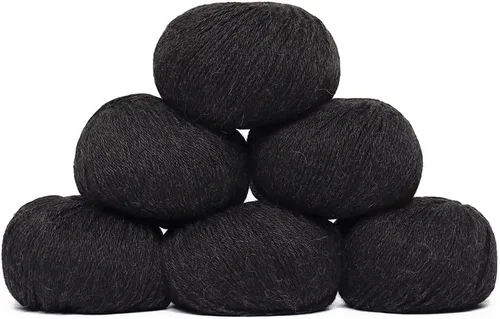 Vista 56 de Juego de 6 madejas de 100% lana de alpaca bebé (10.58 oz) de peso DK, fabricadas en Perú, celestial suave y perfecto para tejer y hacer ganchillo