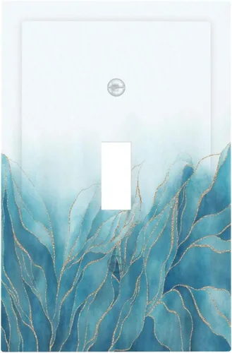 Vista 25 de Placa decorativa para interruptor de luz, playa, rosa, escena nocturna, 2 bandas, 1 palanca, 1 placa de pared dúplex, decoración de placa