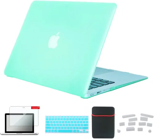 Vista 24 de Pack 5 en 1 de carcasa para MacBook Air, de Se7enline, de plástico duro, tacto suave, con protector de teclado de silicón, protector de pantalla