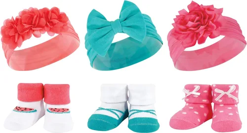 Vista 35 de Hudson Baby Conjunto de regalo de diadema y calcetines para niña