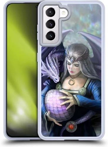 Vista 66 de Head Case Designs Officially Licensed Anne Stokes God's Hammer Guardian Dragons Gel Case [Military Grade Protection] Compatible with Samsung Galaxy