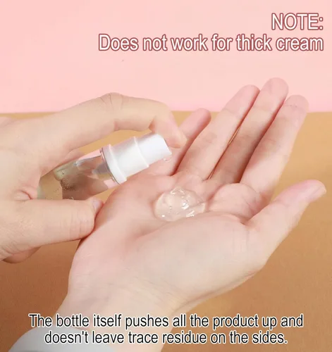 Vista 7 de 6 Pcs Travel Foundation Container, Clear Foundation Travel Container for DIY Lotion Moisturiser Shampoo Toiletry (0.34 fl oz, 1.8 x 9.4 cm)