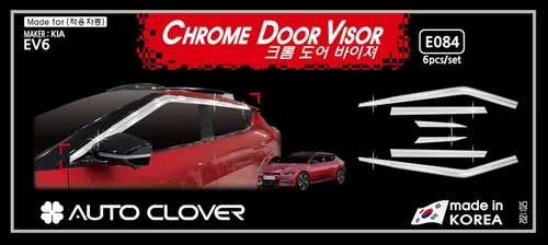 Vista 2 de AUTOCLOVER - Protectores de lluvia cromados 6p compatibles con KIA EV6 Autoclover_E084 2022