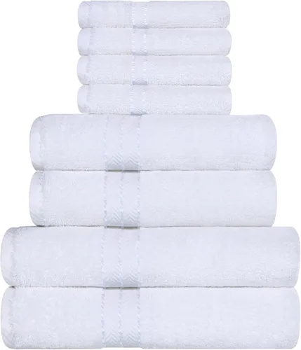 Vista 23 de Superior Juego de toallas de algodón turco ultra afelpadas de 10 piezas, ideal para baño principal, baño de invitados, secado rápido, ducha, spa