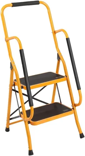 Escalera plegable de 2/3/4, taburete de escalera con cómodo mango antideslizante, resistente y pedal ancho, taburete portátil de acero de 330