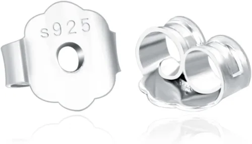 Vista 6 de Aretes de Jade con Perno, Aretes de Jade Verde para Mujer, Aretes de Plata de Ley 925 con Perno para Orejas Sensibles, Joyería de Jade para Mujer