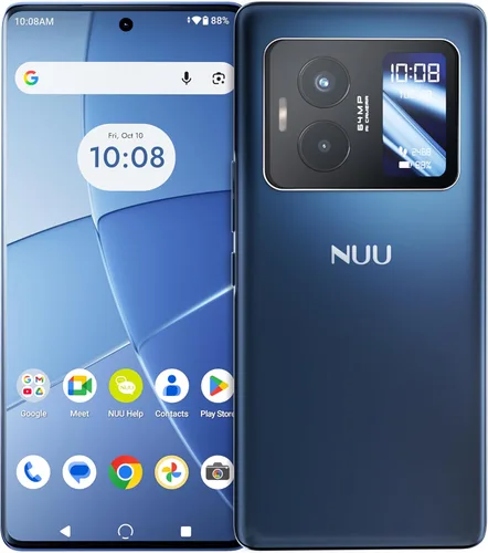 NUU B40 5G, teléfono celular, desbloqueado, doble SIM, pantalla AMOLED dual, 120Hz, cámara de 64 MP, 8GB+256GB, Android 15, versión estadounidense,