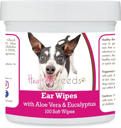 Vista 119 de Healthy Breeds Shih Tzu Toallitas de limpieza de oídos con aloe y eucalipto para perros, 100