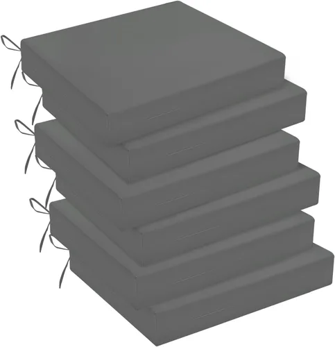 Vista 64 de downluxe - Juego de 2 cojines impermeables para sillas de exterior y muebles de patio, con correas, de espuma de alta densidad, para asiento al aire