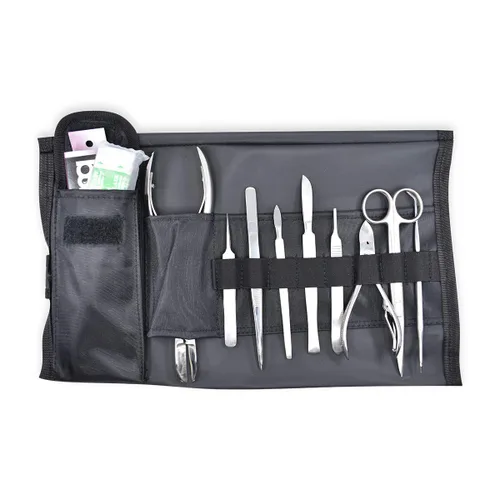 10FK Ultimate Coral Fragging y Kit de propagación de coral para aficionados a los arrecifes – 19 piezas, estuche enrollable, instrumentos de acero