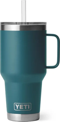 Vista 57 de YETI Rambler - Vaso de 25 onzas con asa y tapa con popote, vaso de viaje para agua, vaso aislado al vacío con asa, acero inoxidable, apicultor