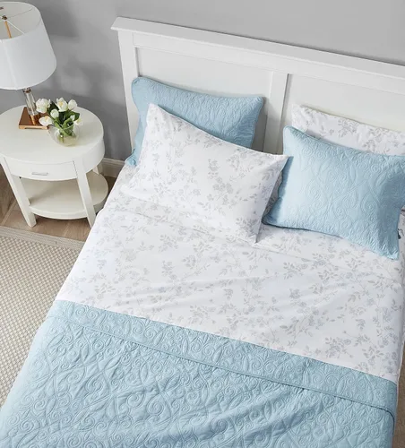 Vista 2 de Laura Ashley Home - Sábanas Queen, juego de ropa de cama de franela de algodón, cepillado para mayor suavidad y comodidad (Fawna, Queen)