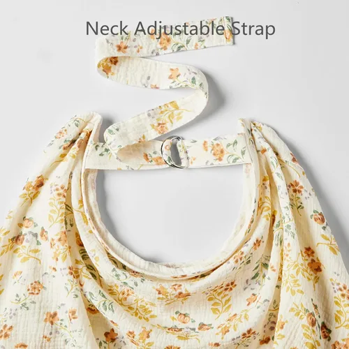 Vista 7 de insular Funda de lactancia de muselina para lactancia materna, fundas de lactancia transpirables con cuello de arco para mamá, delantal de lactancia