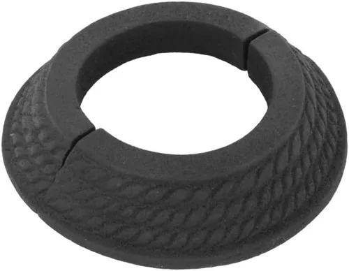 Vista 51 de Renovators Supply Manufacturing Placa de Escudo de Aluminio 3.13" DE Escutcheon 1" IPS Brida de Radiador Negra