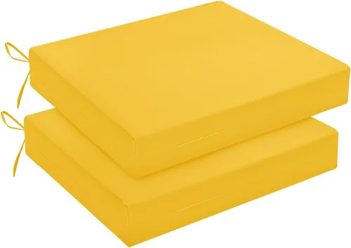 Vista 49 de downluxe - Juego de 2 cojines impermeables para sillas de exterior y muebles de patio, con correas, de espuma de alta densidad, para asiento al aire