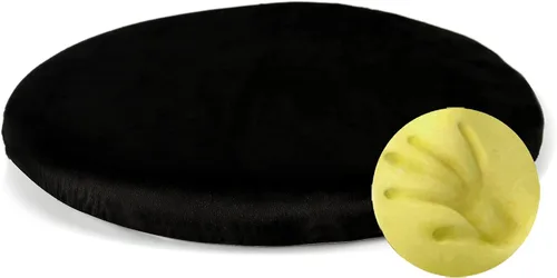 Vista 11 de Sigmat Cojín de asiento de espuma viscoelástica antideslizante suave cojín redondo para silla de 13 pulgadas, color camello