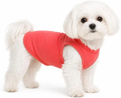 Vista 46 de Ropa para mascotas 2018, ropa para perros, camiseta en blanco, chalecos para perros pequeños, medianos y grandes, 100% algodón, chaleco de verano