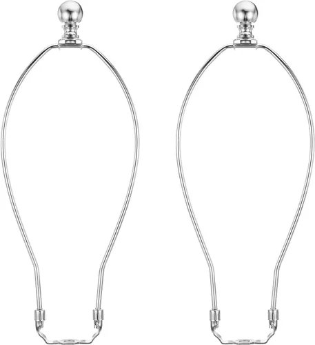 Vista 10 de PATIKIL Kit de arpa de lámpara de 6 pulgadas con remate, 2 juegos de soportes de pantalla de lámpara desmontable, accesorios de iluminación