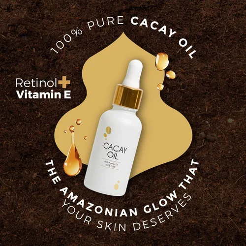 Vista 6 de Cacay Pure Aceite antienvejecimiento – Aceite de retinol natural de cacay para cara, cabello y cuerpo Aceite orgánico de vitamina E