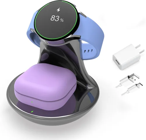 Vista 7 de iMorde Soporte de cargador para Samsung Galaxy Watch Ultra 7 6 5 4 3 Pro Classic, carga rápida para soporte de cargador de reloj Samsung