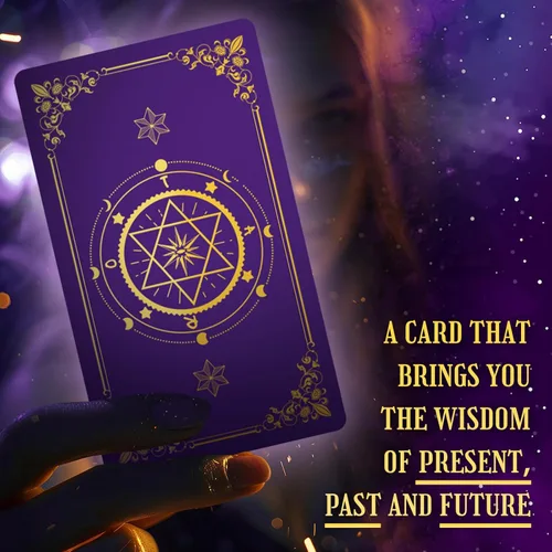 Vista 5 de Hihealer Baraja de 78 Cartas de Tarot con Libro Guía y Bolsa de Transporte de Lino, Cartas de Tarot Clásicas Originales para Principiantes a
