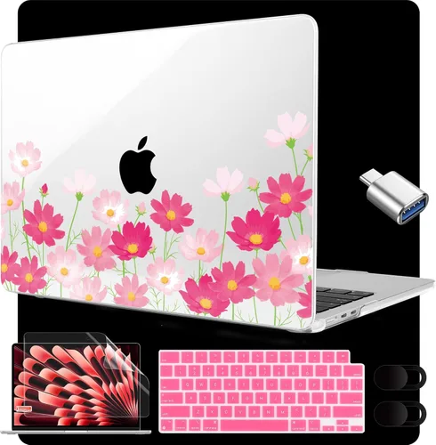 Vista 16 de MEEgoodo Funda para MacBook Air M4/M3/M2 de 15.3 pulgadas 2025 2024 2023, compatible con el modelo (A3241/A3114/A2941) para MacBook Air de 15