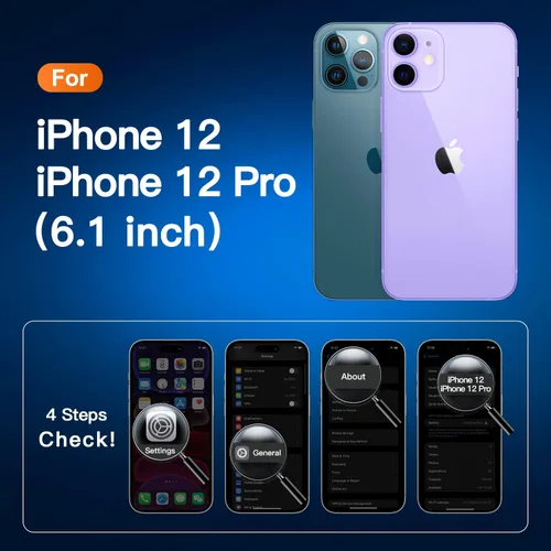 Vista 2 de CANSHN - Funda transparente compatible con iPhone 12/iPhone 12 Pro [Protección contra caídas de grado militar] No amarillea, funda protectora a