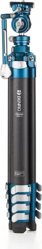 Vista 4 de Benro CyanBird - Kit de trípode de viaje de fibra de carbono con cabezal panorámico/inclinable 2 en 1 FS20PRO - 60 pulgadas máximo, 17 pulgadas