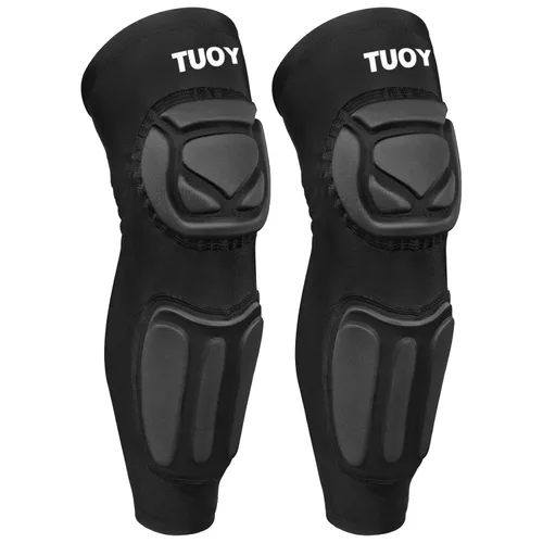 TUOY Rodillera con protector de espinilla, manga protectora para espinilla/rodilla para fútbol, fútbol americano, baloncesto, lucha, voleibol (un