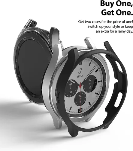Vista 6 de Ringke Funda delgada [paquete de 2] compatible con Samsung Galaxy Watch 4 Classic de 1.654 pulgadas, bisel clásico Watch4 [solo marco] cubierta dura