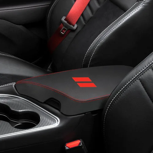 Funda para reposabrazos de consola central de automóvil para Dodge Challenger 2015-2018 2019 2020 2021 2022 2023, de piel, antiarañazos, protector