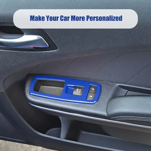 Vista 7 de Voodonala Interruptor de elevación de ventana, botón de control de elevalunas eléctrico, embellecedor para Dodge Charger Durango 2011-2025, para RAM