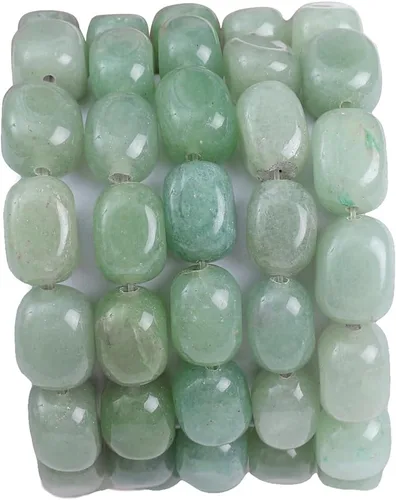 Vista 10 de BEADIA Cuentas de piedra semipreciosa de Yaxaita natural en forma de cuboide sueltas para hacer joyas 8mmx12mm 38cm/hebra