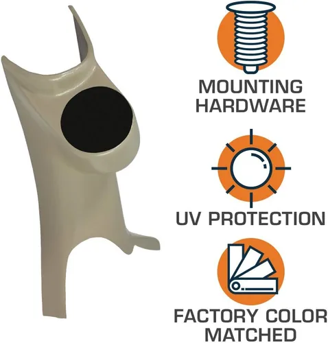 Vista 3 de GlowShift Cápsula de calibre de pilar individual color gris pardo compatible con Dodge Ram Cummins 1500 2500 3500 2003-2009 – Color de fábrica a