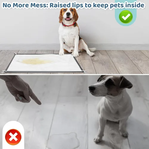 Vista 5 de Timgle 1 bandeja de silicona para orina de perro de 30 x 24 pulgadas, bandeja de silicona para orinal para perros, alfombrilla de orina