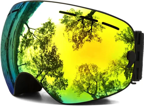 Vista 14 de JULI Gafas de esquí, gafas de snowboard para deportes de nieve de invierno con lente antivaho BNC