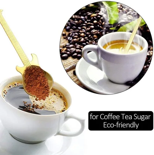 Vista 5 de COMIART - Cucharas de café, cucharaditas, cuchara de hielo de postre, cuchara de azúcar, utilizada para mezclar mezclas, cuchara de guitarra