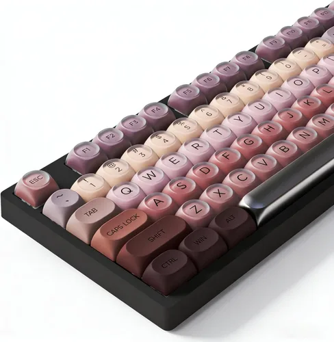 Vista 29 de Fogruaden Juego de teclas PBT, teclas personalizadas de perfil cereza para teclas de teclado mecánico (9009)