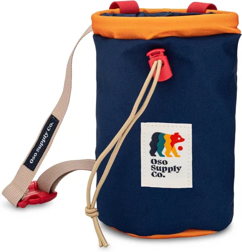 Vista 10 de Oso Supply Co - Bolsa clásica de magnesio para escalada en roca, bolsa de magnesio para escalada en bloque con cinturón de enganche rápido