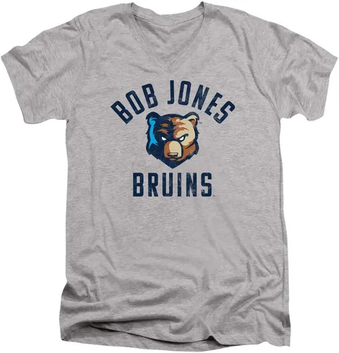 Bob Jones University Official Bruins Logo Unisex Adult V-Neck T Shirt