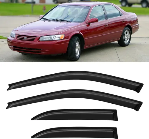 Vista 100 de Viseras de Ventana Protectores de Lluvia para Toyota Corolla 2009-2013, Deflectores de Viento de Ventilación de Ventana de Canal Externo Viseras