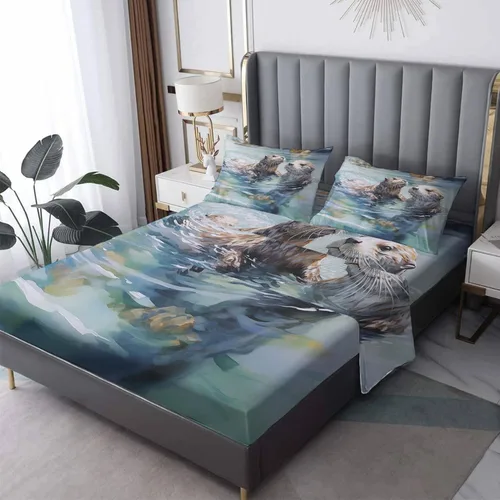 Vista 31 de Bear Sheets - Juego de sábanas de tamaño individual, sábanas de microfibra suave con bolsillo profundo y patrón sin arrugas, 3 piezas