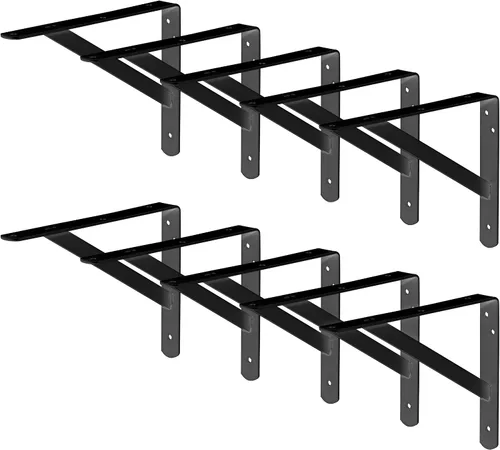 Vista 3 de Decko Products 49138-10 - Soporte de estante resistente, 8.5 x 11.25 pulgadas, paquete de 10, color negro